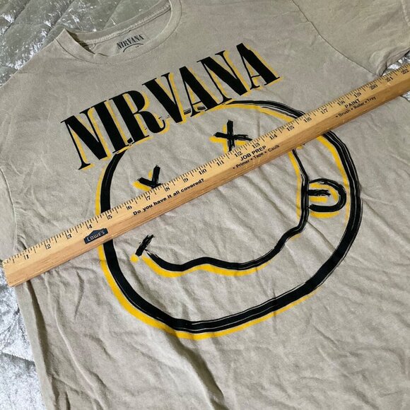 Nirvana Smiley Face licensed band T-Shirt Large unisex - Picture 4 of 7